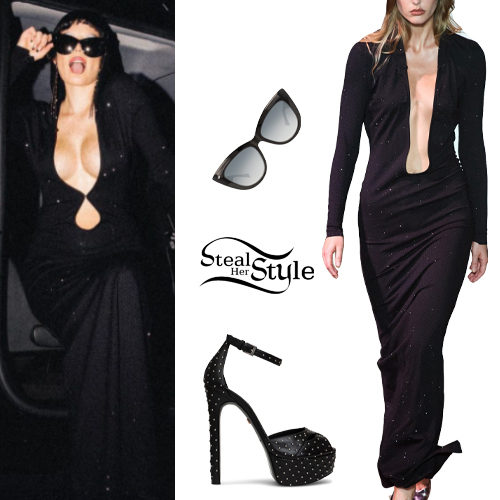 Black Dress, Platform Sandals