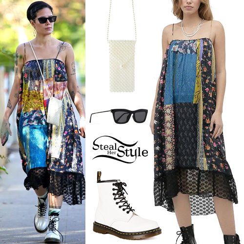 Patchwork Dress, White Boots