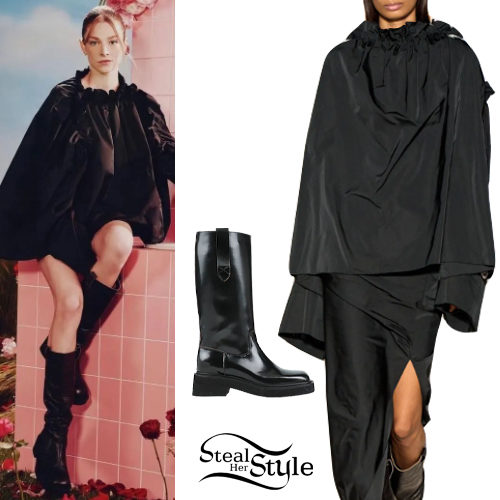 Black Dress and Boots