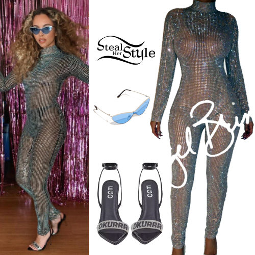 Crystal Bodysuit and Sandals