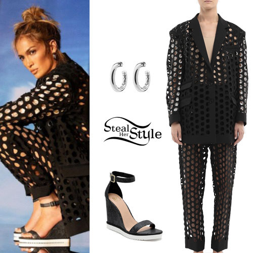 Black Cut Out  Blazer and Pants