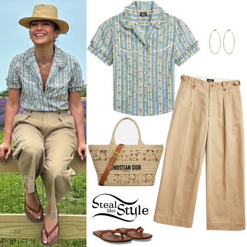 Printed Shirt and Khaki Pants