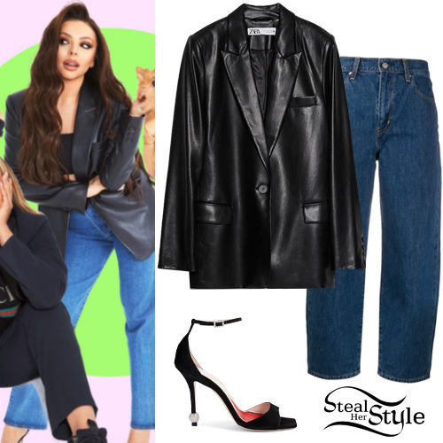 Leather Blazer, Blue Jeans