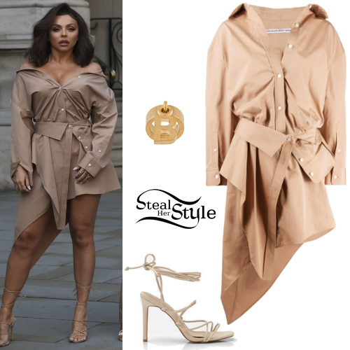 Shirt Dress, Strappy Sandals