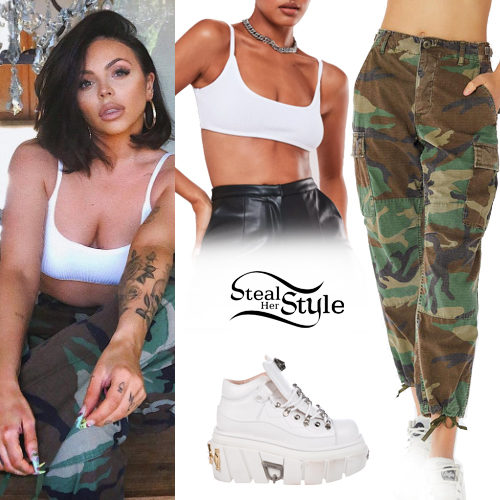 White Top, Camo Pants