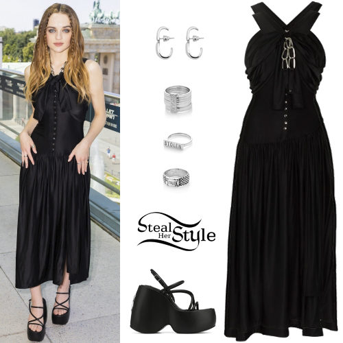 Black Dress, Platform Sandals