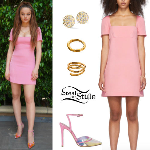 Pink Dress, Holographic Pumps
