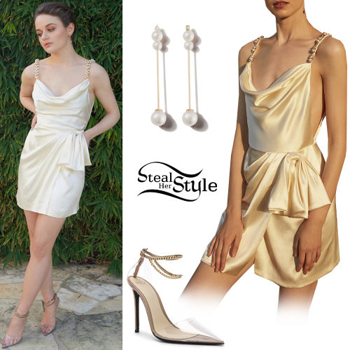 Silk Mini Dress, PVC Pumps