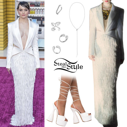 White Fringe Dress, Platform Shoes