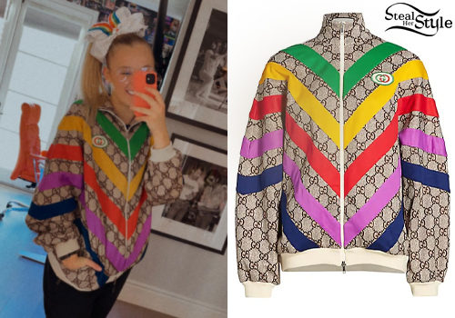 Gucci Rainbow GG Track Jacket and Oversized Bow
