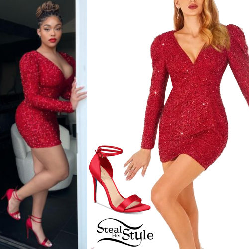 Red Mini Dress and Sandals