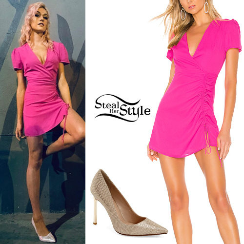 Pink Mini Dress, Pointed Pumps