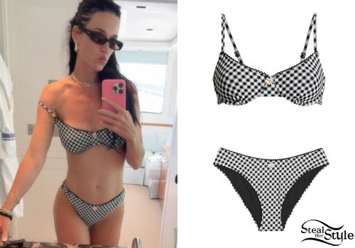 Black Gingham Underwire Bikini