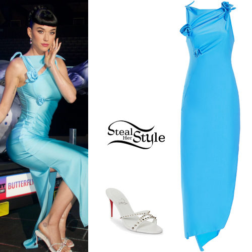 Blue Dress, Studded Heels