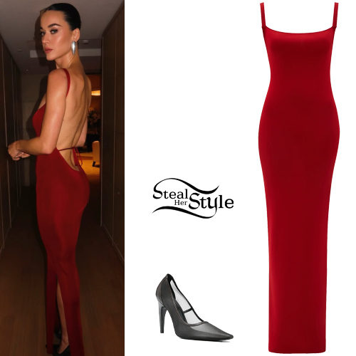 Red Dress and Black Pumps