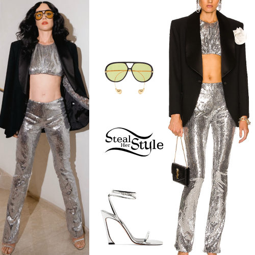 Silver Sequin Top and Pants