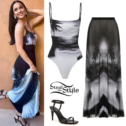 Sunset Print Bodysuit and Skirt