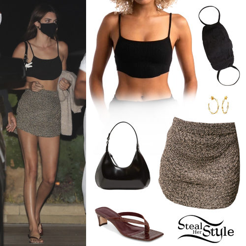 Black Crop Top, Crochet Skirt
