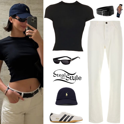 Black Tee, White Jeans