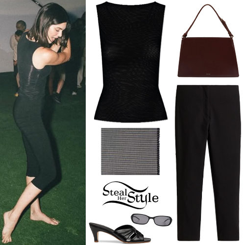 Black Top and Leggings