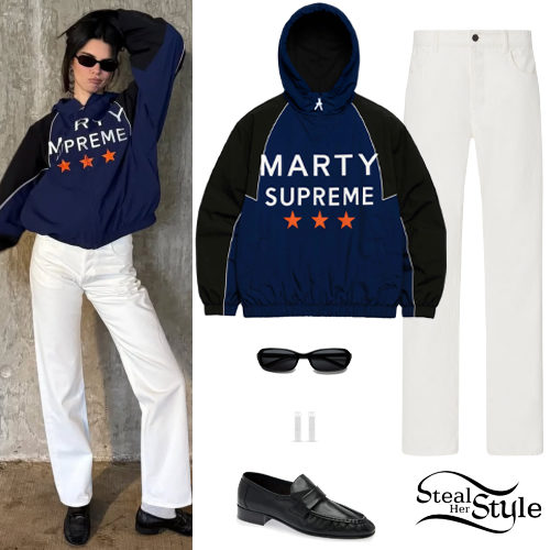 Blue Hoodie, White Jeans