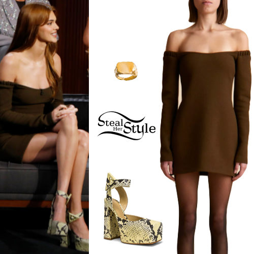 Brown Mini Dress, Platform Sandals