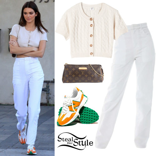 Crop Cardigan, White Pants