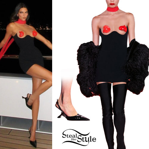 Embellished Mini Dress and Pumps