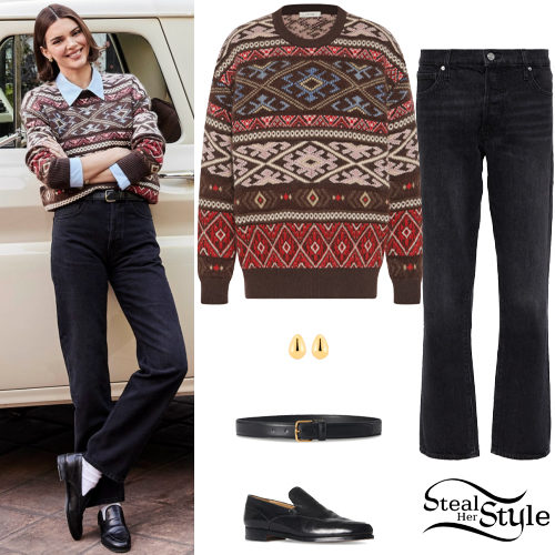 Fair Isle Sweater, Black Jeans