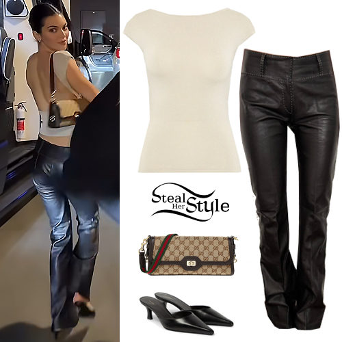 Knit Top, Leather Pants