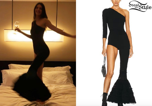 Alaïa One Shoulder Asymmetric Jumpsuit