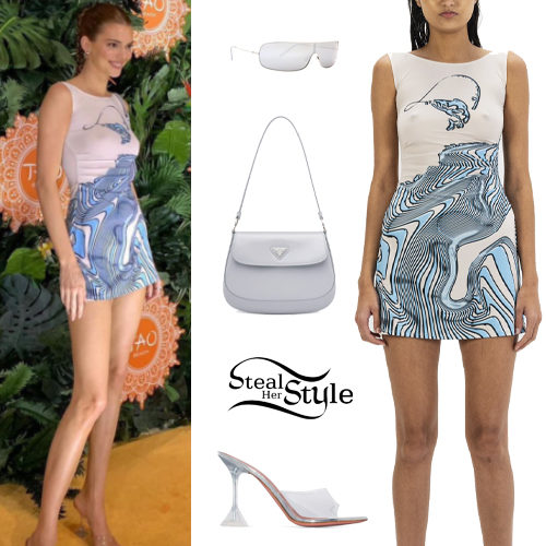 Maisie Wilen Mini Dress and Prada Cleo Bag