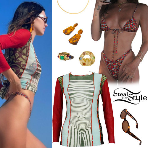 Printed Top and Bikini