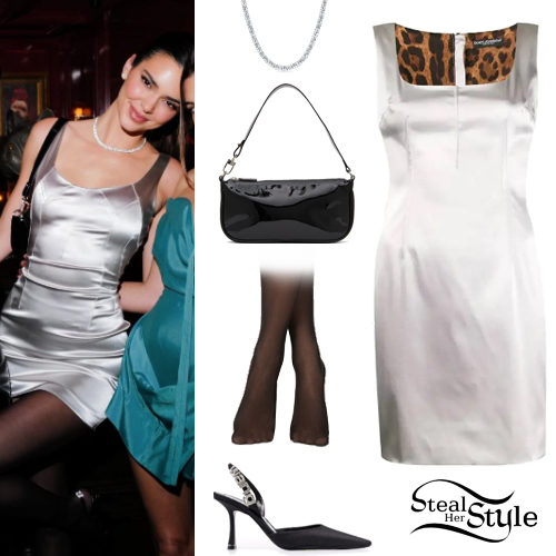 Satin Mini Dress and Pumps