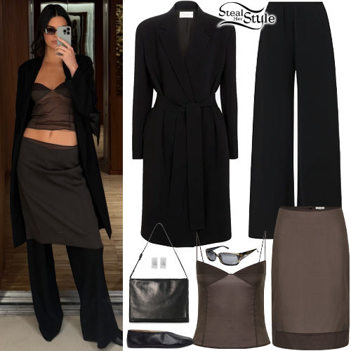 Silk Cami, Black Coat