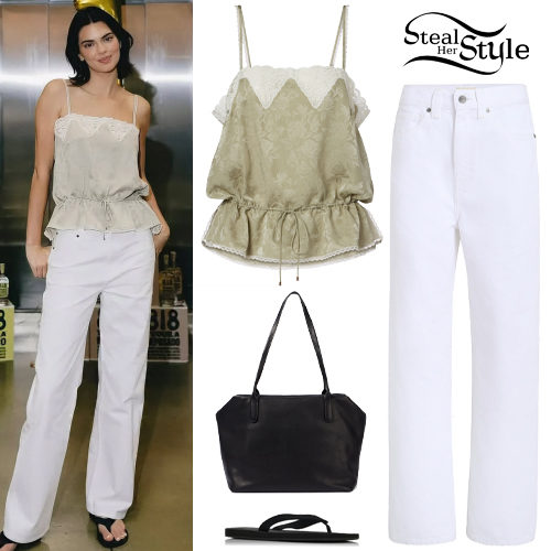 Silk Top, White Jeans