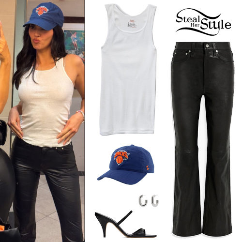 White Tank Top, Leather Pants