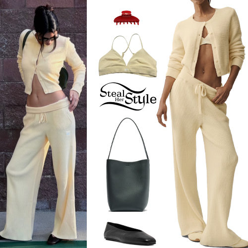 Yellow Cardigan and Pants