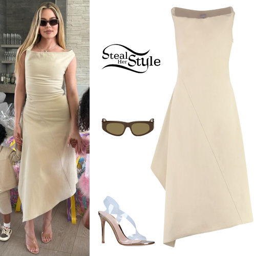 Asymmetric Dress, PVC Sandals