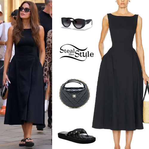 Black Dress and Sandals