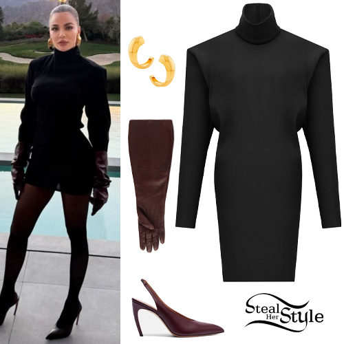 Black Dress, Leather Gloves