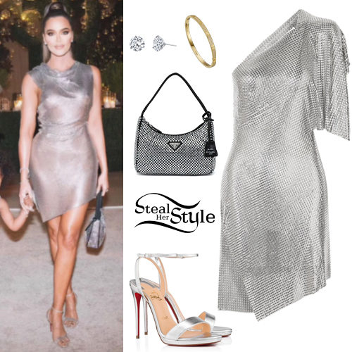 Chainmail Dress, Silver Sandals