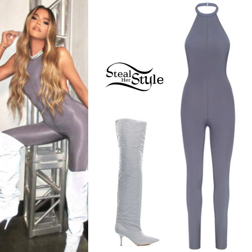 Grey Jumpsuit, Reflective Boots
