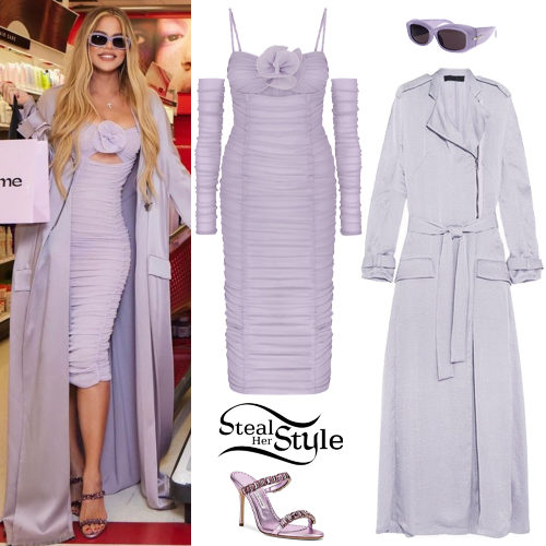Lilac Dress, Satin Coat