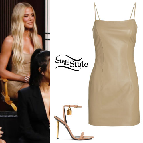 Nude Mini Dress and Sandals