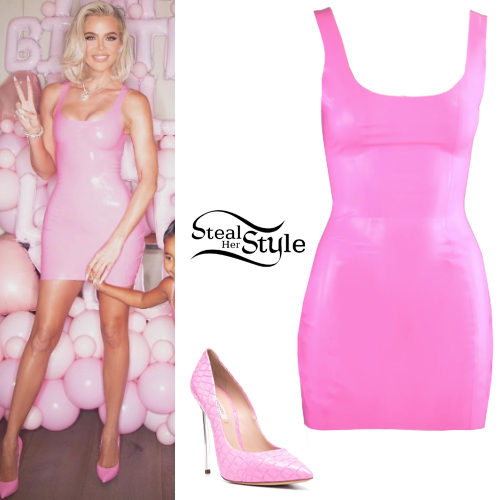 Pink Dress and Pumps