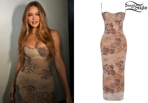 Cream Floral Print Maxi Dress