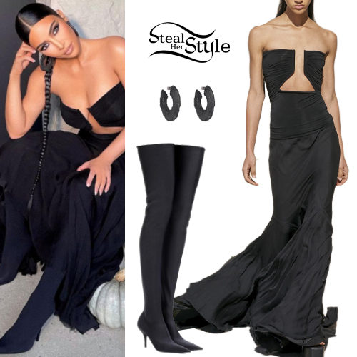 Black Gown and Boots