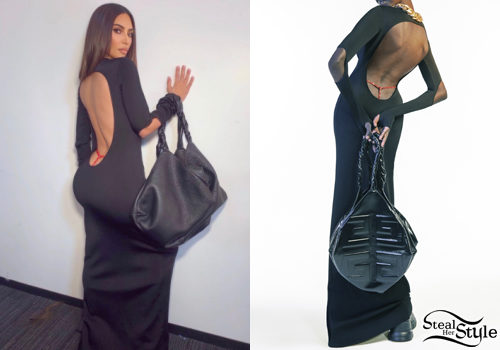 Open Back Maxi Dress with Cutout Sleeves