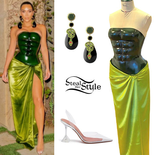 Schiaparelli Six-Pack Corset and Silk Wrap Skirt